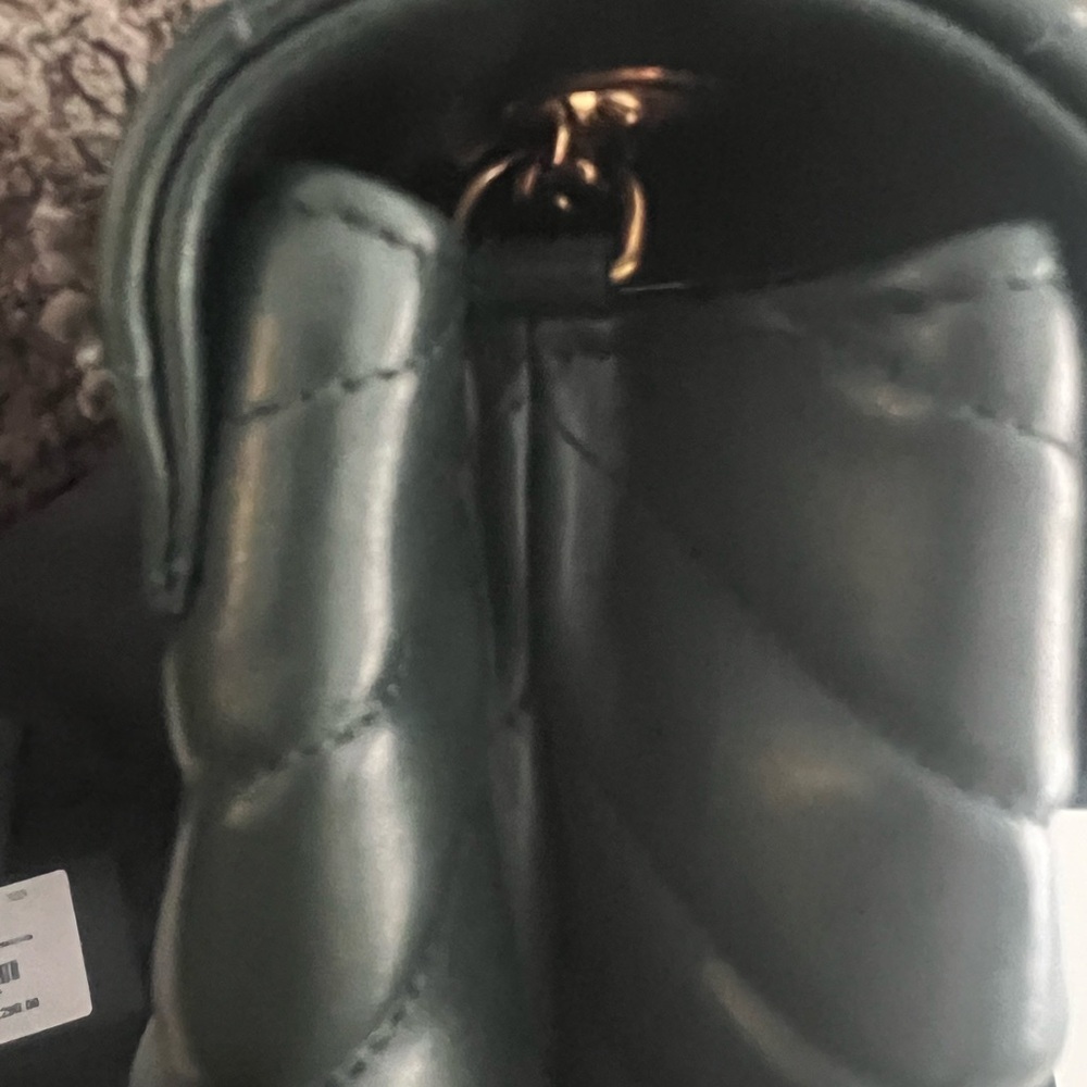 Saint Laurent Green and Gold Quilted Shoulder Bag - Picture 9 of 12